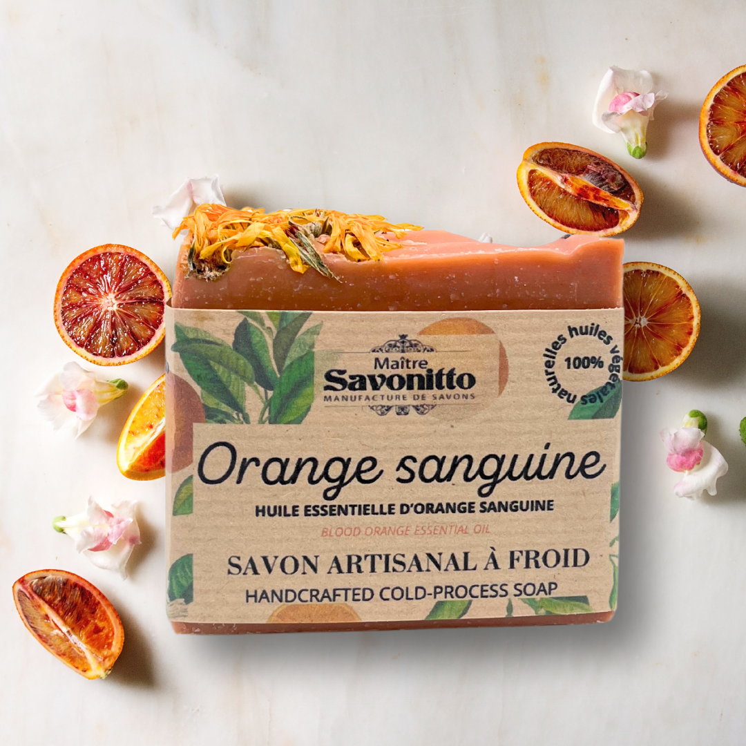 Kaltverseifte Seife 100g - Blutorangen-Ätherisches Öl